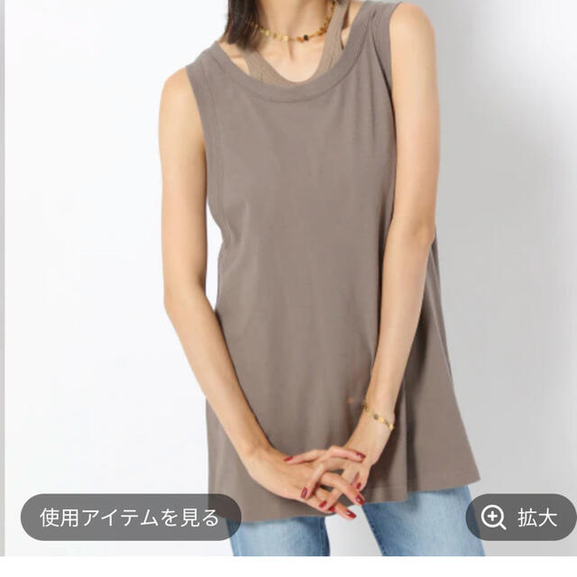 BABYLONE(バビロン)のBABYLONE タンクレイヤードTシャツ レディースのトップス(Tシャツ(半袖/袖なし))の商品写真