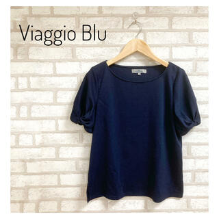 ビアッジョブルー(VIAGGIO BLU)のViaggio Blu ビアッジョブルー レディース カットソー M ネイビー(カットソー(半袖/袖なし))