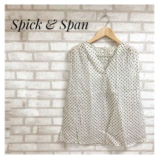 スピックアンドスパン(Spick & Span)のSpick & Span レディース ノースリーブ カットソー F 白 ドット(カットソー(半袖/袖なし))