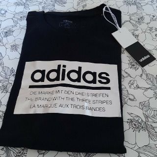 アディダス(adidas)のアディダスTシャツ　黒(Tシャツ/カットソー(半袖/袖なし))