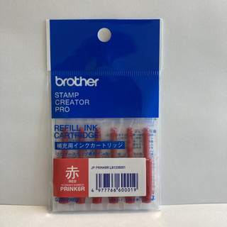 ブラザー(brother)のbrother補充用インクカートリッジ6P（赤）(印鑑/スタンプ/朱肉)