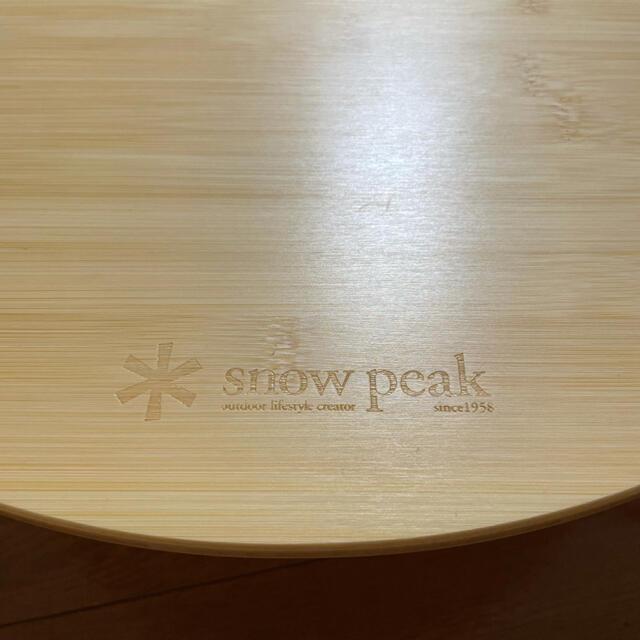 Snow Peak(スノーピーク)の【廃盤】新品　スノーピーク　ワンアクションちゃぶ台竹 S インテリア/住まい/日用品の机/テーブル(アウトドアテーブル)の商品写真