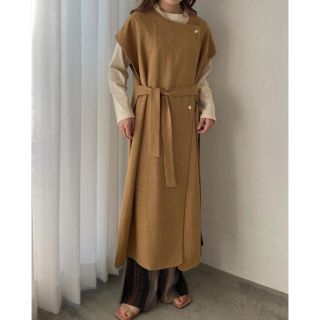 nuyuh bicolor caramel long vest(ベスト/ジレ)