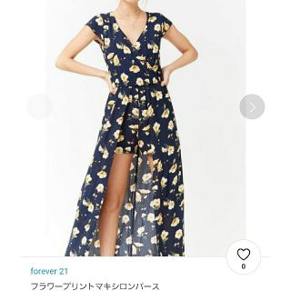 フォーエバートゥエンティーワン(FOREVER 21)の★もこ様専用★FOREVER21 フラワープリント マキシロンパース(ロングワンピース/マキシワンピース)