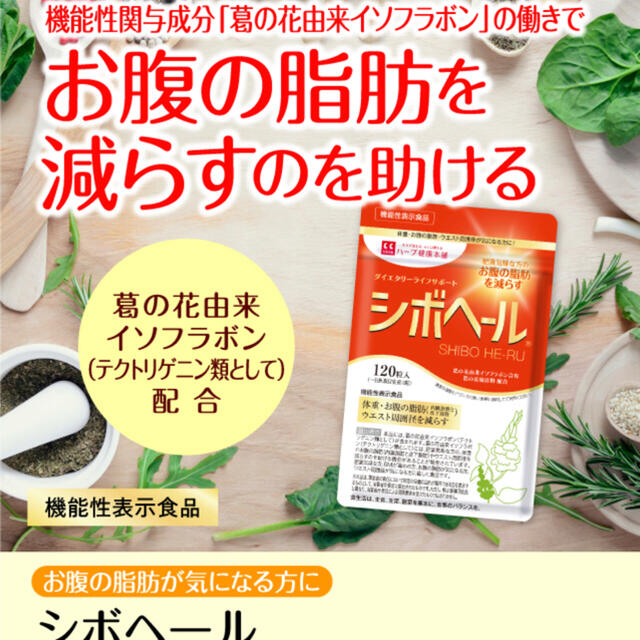 ハーブ健康本舗 シボヘール 120粒 【2個】