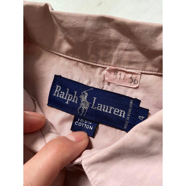 POLO RALPH LAUREN(ポロラルフローレン)のvintage 90s ralph lauren 変形 デザイン 長袖 シャツ レディースのトップス(シャツ/ブラウス(長袖/七分))の商品写真