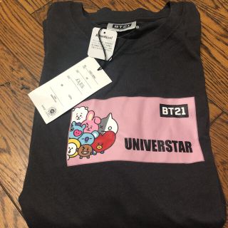 ボウダンショウネンダン(防弾少年団(BTS))の新品未使用　BT21 イオン限定　BTS Tシャツ　グレー　LL(Tシャツ(半袖/袖なし))