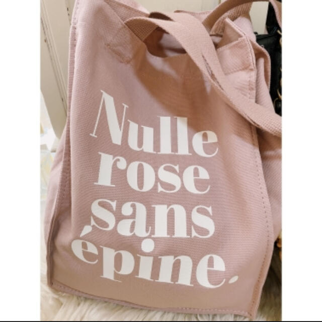 epine【限定品】Nulle rose sans épine tote bag pink