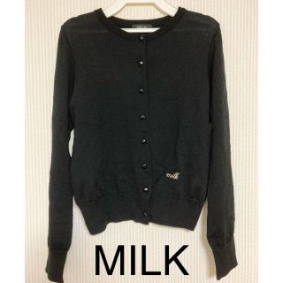 ミルク(MILK)の最終価格です‼︎ MILK リボン透かし編みカーディガン(カーディガン)