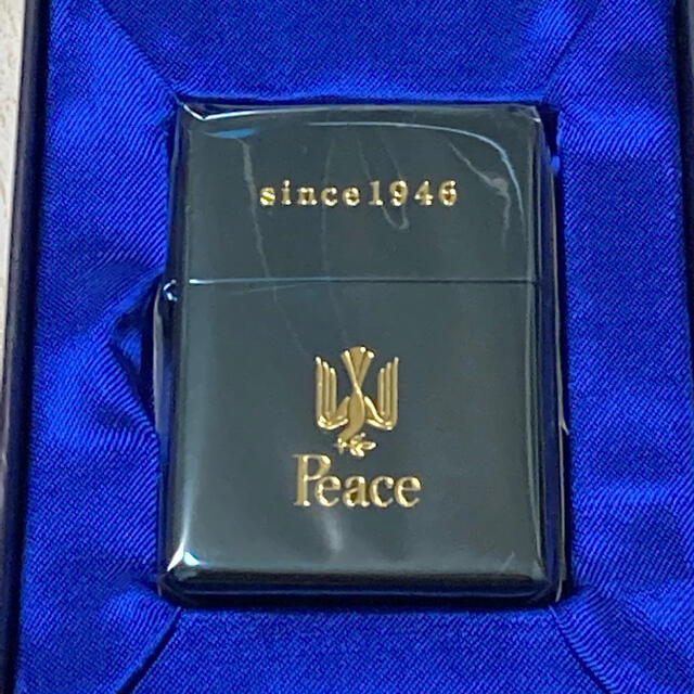 【新品未使用】Peace ZIPPO ブルーチタン