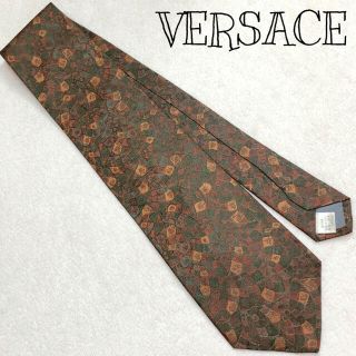 ジャンニヴェルサーチ(Gianni Versace)の美品 VERSACE 高級シルク アート 総柄 ネクタイ レトロ ヴィンテージ風(ネクタイ)