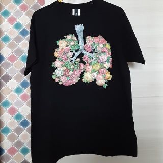 あちゃちゅむ　お花の体Tシャツ　白