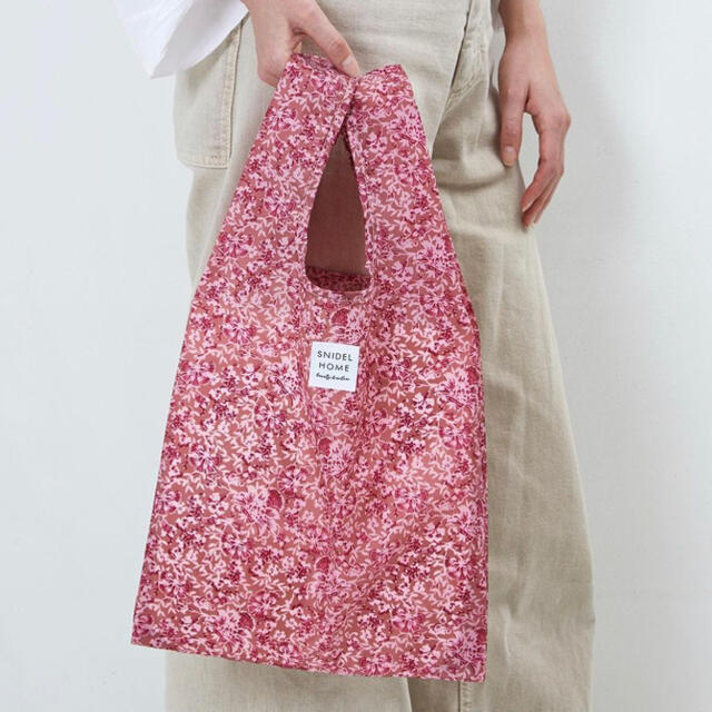 SNIDEL(スナイデル)のsweet2021年6月号付録 スナイデルホーム 花柄エコバッグ＆ネコ刺繍ポーチ レディースのバッグ(エコバッグ)の商品写真