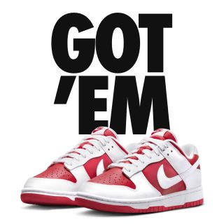 ナイキ(NIKE)のNIKE dunk low Championship Red 28.5(スニーカー)