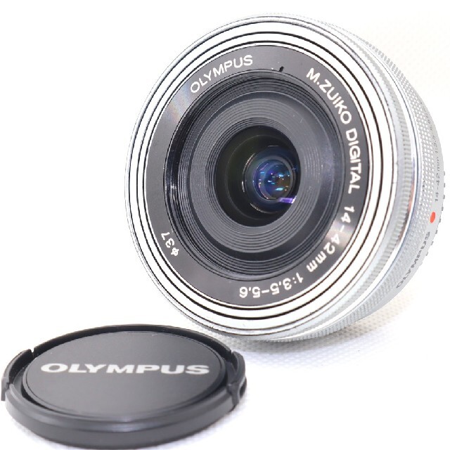 OLYMPUS(オリンパス)の4月25日限定✨OLYMPUS M.ZUIKO 14-42mm パンケーキ スマホ/家電/カメラのカメラ(レンズ(ズーム))の商品写真