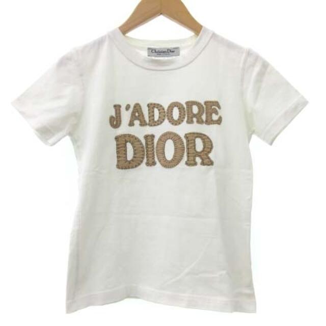 Christian Dior(クリスチャンディオール)のクリスチャンディオール Tシャツ カットソー 半袖 ワッペン 白 USA8 レディースのトップス(Tシャツ(半袖/袖なし))の商品写真