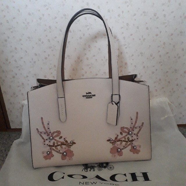 COACH　キャリーオール　フローラル　チャーリー　ショルダー付きトート　新品