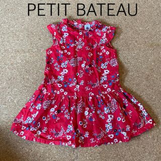 プチバトー(PETIT BATEAU)の美品 プチバトー ワンピース 18M 81センチ(ワンピース)