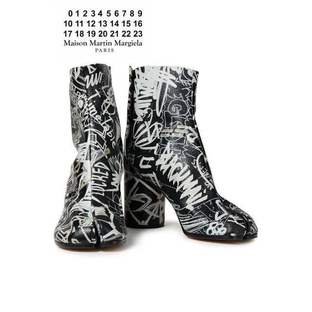 MAISON MARGIELA TABI プリントレザー アンクルブーツ | www.jarussi