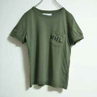 マーガレットハウエル(MARGARET HOWELL)のMHL.    ポケットTシャツ    オリーブ    1   S(Tシャツ(半袖/袖なし))