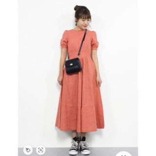 マウジー(moussy)のmoussy ストライプパフスリーブワンピース レディース ロング丈 (ロングワンピース/マキシワンピース)