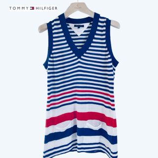 トミーヒルフィガー(TOMMY HILFIGER)の【トミーヒルフィガー】 サマーニット　ロング　ノースリーブ　レディース(カットソー(半袖/袖なし))