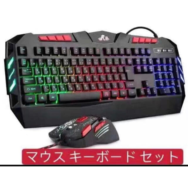 ゲーミング キーボード マウス セット 最新版  ゲーミングキーボード RGB スマホ/家電/カメラのPC/タブレット(PC周辺機器)の商品写真