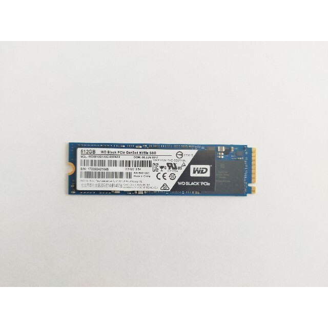 ☆良品☆M.2 SSD 512GB Western Digital スマホ/家電/カメラのPC/タブレット(PCパーツ)の商品写真