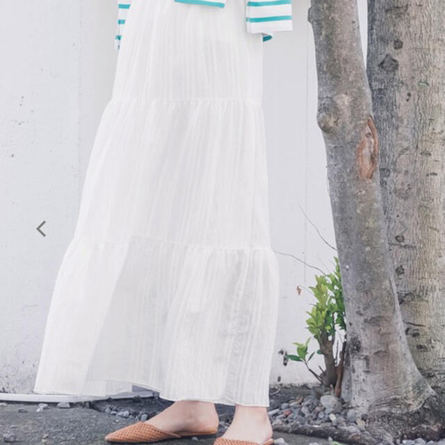 coca フロッキーストライプティアードスカート レディースのスカート(ロングスカート)の商品写真