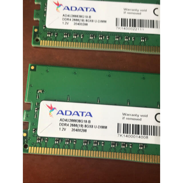 ADATA メモリ 8GB 2枚 計16GB DDR4 2666 2