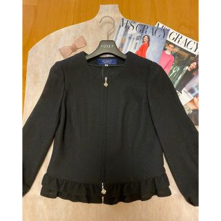 エムズグレイシー(M'S GRACY)のみくら様♡ご専用でございます♡エムズグレイシー♡黒ジャケット♡希少36サイズ(ノーカラージャケット)