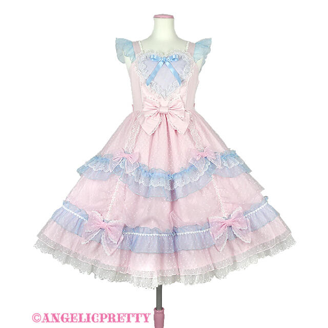 Angelic Pretty トッピングハート ジャンパースカート Angelic Pretty トッピングハート ジャンパースカート