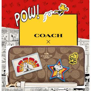 コーチ(COACH)のCOACH X PEANUTSコーチスヌーピーコラボ♡シグネチャーワッペン長財布(財布)