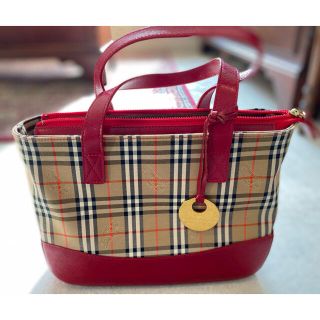 バーバリー(BURBERRY)の美品 BURBERRY バーバリー チェック ハンドバッグ(ハンドバッグ)