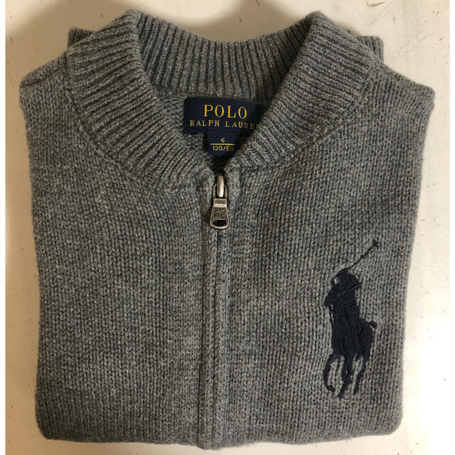 POLO RALPH LAUREN(ポロラルフローレン)のポロラルフローレン☆120☆長袖セーター☆男の子☆ジップアップ☆チャック☆前開き キッズ/ベビー/マタニティのキッズ服男の子用(90cm~)(ニット)の商品写真