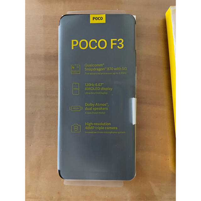 ANDROID(アンドロイド)のpoco f3 8GB 256GB ブラック スマホ/家電/カメラのスマートフォン/携帯電話(スマートフォン本体)の商品写真