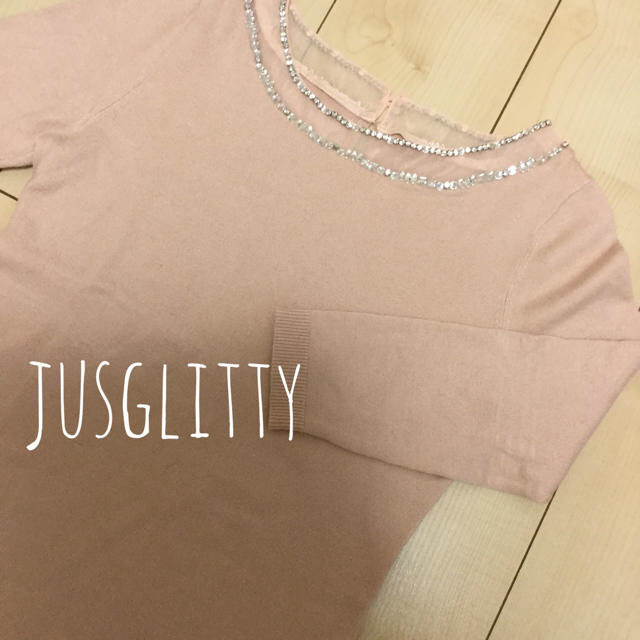 JUSGLITTY(ジャスグリッティー)のジャスグリッティ ビジューニット レディースのトップス(ニット/セーター)の商品写真