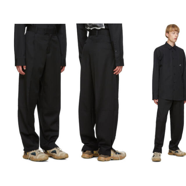 OAMC 2020AW ブラック ウール Colonel トラウザーズ OAMC 2020AW ブラック ウール Colonel トラウザーズ