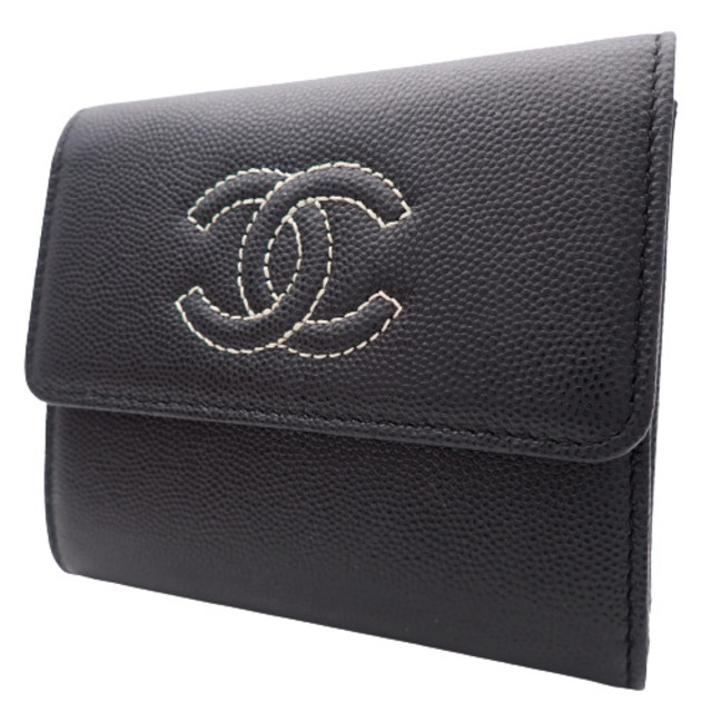 ファッション CHANEL - シャネル ココマーク 3つ折りコンパクト財布