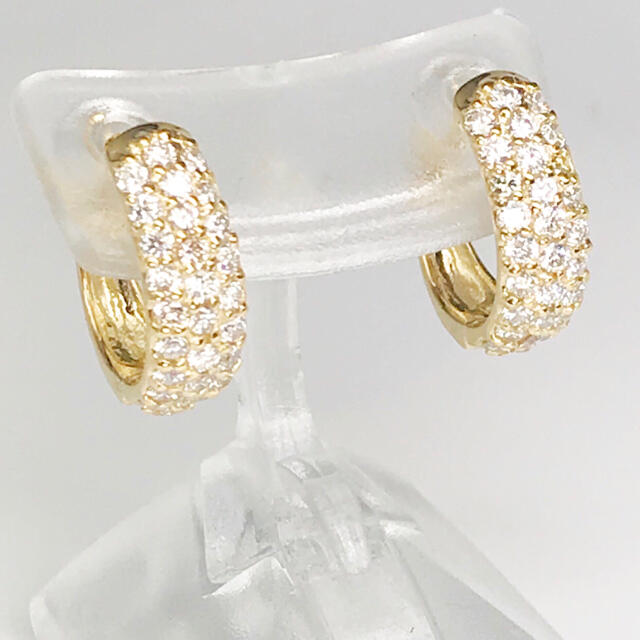 アイボリー×レッド 計1.00ct 天然ダイヤモンド 中折れ式 PT950 パヴェ