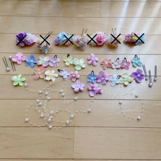 ヘッドドレス♡ラプンツェル髪飾り 姫飾り♡お花畑 1点物(ヘッドドレス/ドレス)