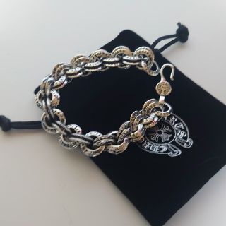 クロムハーツ(Chrome Hearts)の【新品】ダブルBリング ブレスレット 19cm(ブレスレット)