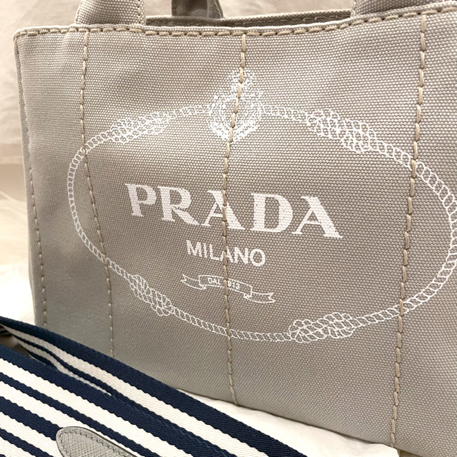 PRADA カナパ ファブリック ハンドバッグ