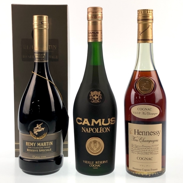 3本 REMY MARTIN CAMUS Hennessy コニャック