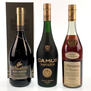 3本 REMY MARTIN CAMUS Hennessy コニャック(ウイスキー)