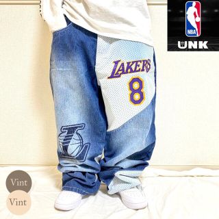 UNK NBA レイカーズ デニム パンツ バギー ジーンズ コービー-