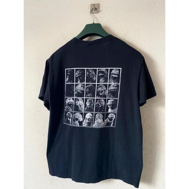 vintage usa製 80s 90s ゴジラ 両面プリント ブラックTシャツ