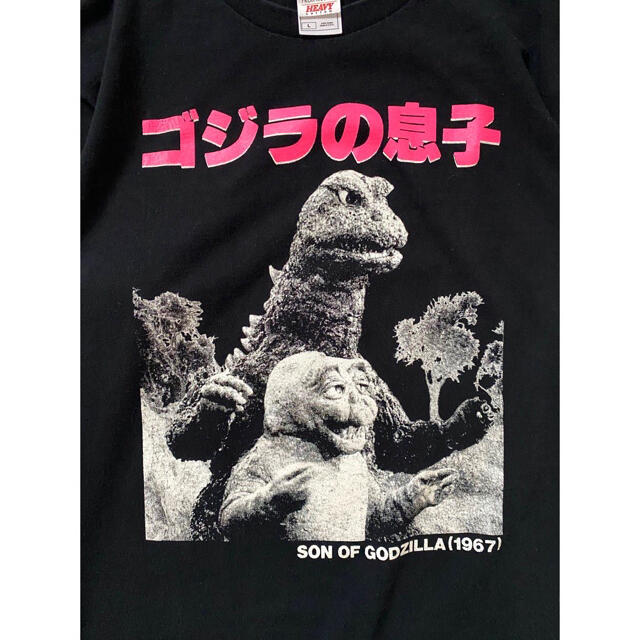 vintage usa製 80s 90s ゴジラ 両面プリント ブラックTシャツ