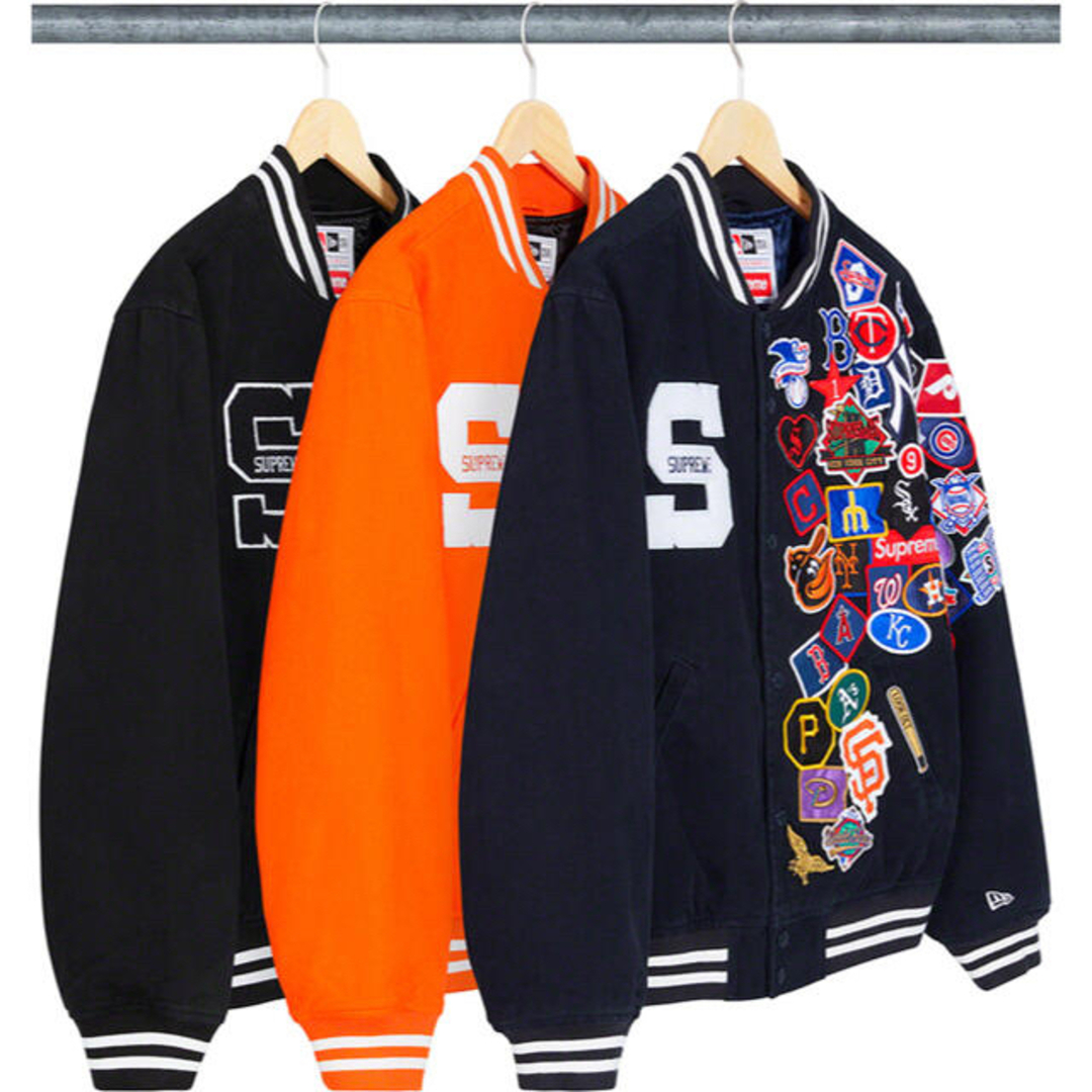 Supreme New Era MLB Varsity Jacket Black