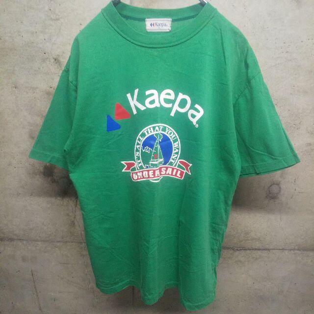 Kaepa(ケイパ)のkaepa / ケイパ ヨット Tシャツ 80s L レトロ used　緑 メンズのトップス(Tシャツ/カットソー(半袖/袖なし))の商品写真